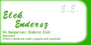 elek endersz business card